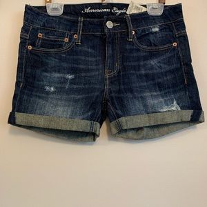 NWT American Eagle Destroyed Cuffed Jean Shorts